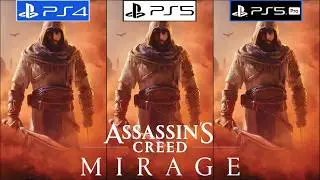 Assassin's Creed Mirage PS4 vs PS5 vs PS5 Pro - Graphics Comparison - Framerate - Loading Times - 4k