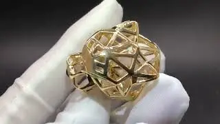 Cartier Pure 18k Yellow Gold Open Work Panthere De Cartier Ring