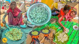Mother With Little Baby Selling Cheapest Chanda Fish Fry In Ranchi Rs 50/- Only l Ranchi Street Food