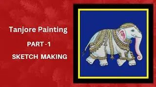 Part -1 Making Elephant tanjore painting sketch/the Handmade art studio