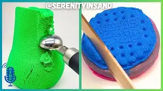 Relaxing and soothing ASMR compilation of Kinetic Sand Cutting #120 #kineticsandcutting