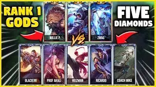3 BEST ONE-TRICKS WORLD VS. 5 DIAMOND PLAYERS (3v5) Ft. Professor Akali, Zwag - League of Legends