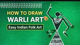 How to Draw Warli Art 🎨 | Easy Traditional Indian Folk Art