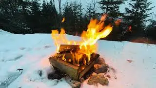 Winter Campfire Sounds ❄️🔥 Cozy Fire Noise for Sleep, Study & Meditation 