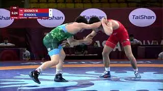 1/4 FS - 57 kg: M. IKROMOV (TJK) v. R. SEYIDOV (TKM)