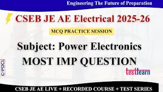 CSEB JE Electrical Important Questions | TestLearn | Commutation Methods | Power Electronics | Test