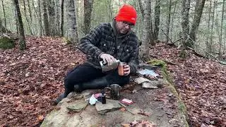 The Chaga Tea at Chickadee Rock Drift. Northern Nova Scotia.