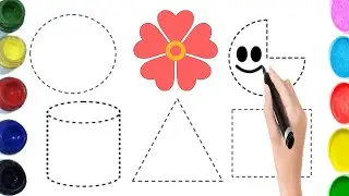 Learn New Shapes drawing,Colors for kids | Toddler Learning videos,2d shapes song,preschool learning