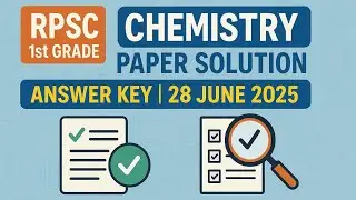 RPSC first grade Chemistry paper solution with Answers key 28-6-2025