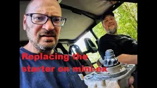 starter replacement on mini excavator