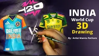 T20 India World Cup Wining 🇮🇳 3D Jersey Drawing #viral #t20worldcup2024 #t20 #youtubeshorts #shotrs