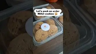 Millet cookies 🍪 Pack an order with me #shortvideos #shorts ytvideos #smallbusiness