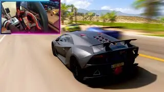 Lamborghini Sesto Elemento - Forza Horizon 5 |  MY FFB DIY Steering Wheel & Shifter Gameplay