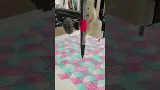 CMYK Generative Art Timelapse | Pen Plotter Drawing (Magenta over Cyan)