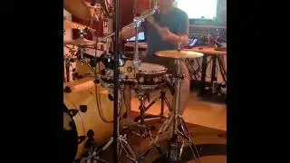 Emma films a Christmas drum solo