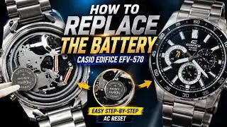 How to replace the battery on Casio Edifice  EFV-570D watch