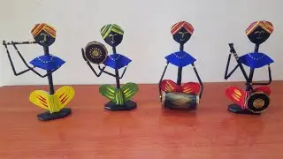 Rajasthani musician Craft showpiece | Waste material CRAFT/wall hanging musician Showpiece