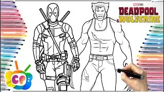 Deadpool & Wolverine 2024 / Deadpool and Wolverine coloring /Deadpool and Wolverine best friends