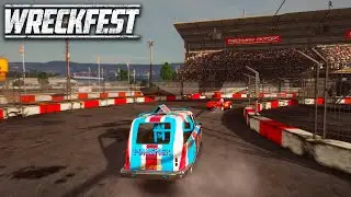Wreckfest Career ~ Regional Juniors (Banger Blitz Madman Stadium ~ Figure 8) 🔥 Cool Auto Crashes