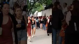 Long line to see concert in Lincoln Center