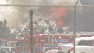 4 firefighters reportedly injured Saturday in recycling plant fire, dark smoke in NE Harris County