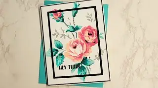 Almost 1 layer card with Altenew Dynamic Duo: Dainty Rose's