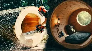 Hidden Forest Shelter Built by Hand 🌲 #solocamping 