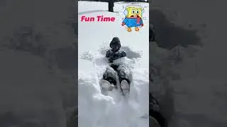 Nitaesh enjoying a massive snowstorm in Canada like a true winter champ ❄️⛄️Fun in freezing weather!