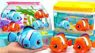 Satisfying Unboxing Robo Alive Junior Fish Tank Aquarium Playset ASMR 🦑🪼🐳 아쿠아리움 장난감 언박싱 🌊 toy asmr