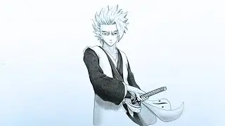 How to draw Toshiro Hitsugaya from Bleach | tutorial shading