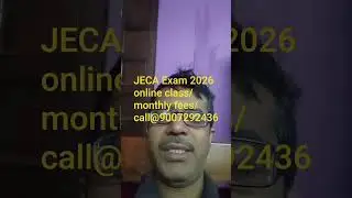 JECA Exam 2026/ online class/ monthly fees/ call@9007292436
