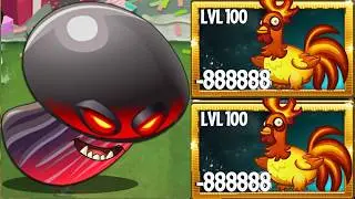 Pvz 2 Challenge - All Plants POWER-UP Vs 200 Fire Chicken Zombies - Who Will Win?
