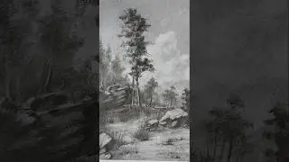 Process of Creating a Charcoal Landscape Drawing #charcoal #landscape #process #sketch #tutorial