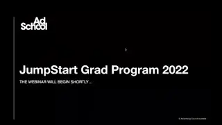 AdSchool JumpStart WA Graduate Program Information Webinar 26 July 2022