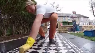 AB TILING - Victorian tiles outside pathway TIME LAPSE
