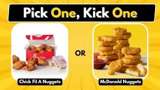 🍔 Fast Food Face Off: Pick One, Kick One Challenge! 🍕
