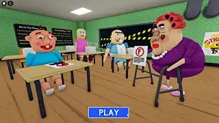 BABY BOBBY and BABY BERRY FELL ASLEEP IN THE EVIL'S DETENTION CLASS? SCARY OBBY #roblox