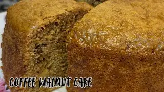 Coffee Walnut Cake , Eggless Walnut Coffee Cake || Delish Food with Maria