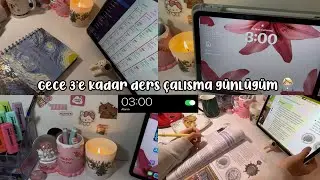 Gece 3&rsquo;e kadar ders &ccedil;alışma g&uuml;nl&uuml;ğ&uuml;m 🌟 Ders vlog, study vlog, yks&hellip;