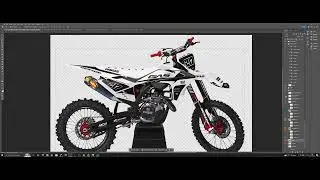 GASGAS 450 2025 Motocross Turned Handlebar PSD Mockup &ndash; 1 Smart Object PSD