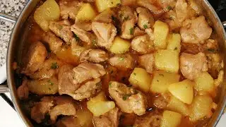 #ricettafacile #spezzatinoconpatate ||spezzatino di tacchino 🦃e patate || economico  e delizioso 😋