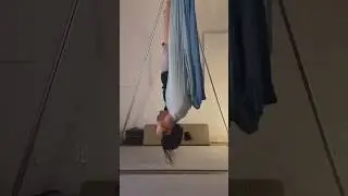 Hip Stretch, Forward Fold & Shoulder Massage & Upside Down Bat 🦇at #healwithhammock 🌊🩵