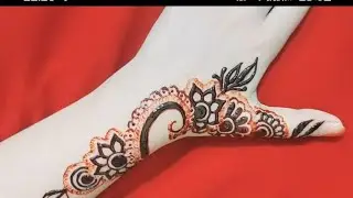 Black Red Arabic shaded mehandi/henna design || F-M-D VIDEO 21 || EASY SIMPLE AND LATEST DESIGN