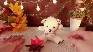 ASMR Rescue and heal for Teddy bear in Forest(English)|BGM: Bonfire, Cricket Forest|한국어 자막 |日本語字幕