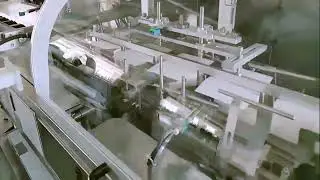 Bottles arranging feeding boxing cartoning equipment