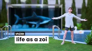 🏠🦈 inZOI vlog • house tour, living alone, pet shark + pool party with friends