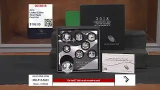 Набор серебряных монет Silver Eagle ограниченной серии 2018 года.