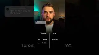 Real estate Toronto vs NYC #personalfinance #canada #economy #realestate #investing #finance