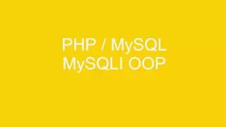 PHP & MySQLI OOP