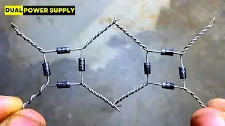 How to Make Dual Power Supply Circuit for Amplifiers - Bridge Rectifier Double Power Supply